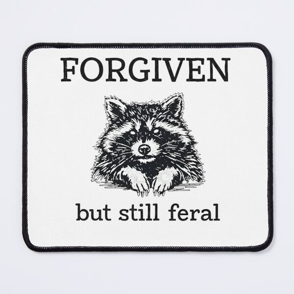 Item preview, Forgiven But Still Feral Raccoon Christian Humor Faith designed and sold by Nouna11.
