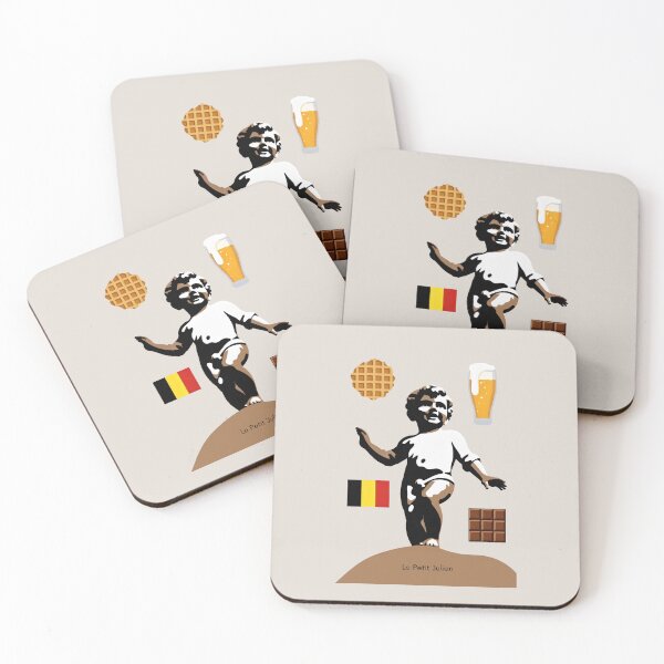 Item preview, Belgian Icons Minimal Art – Beer, Waffle & Chocolate designed and sold by SplashTastic.