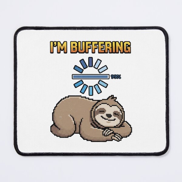 Item preview, Im Buffering Funny Pixel Art Sloth Loading designed and sold by Fenay Designs.