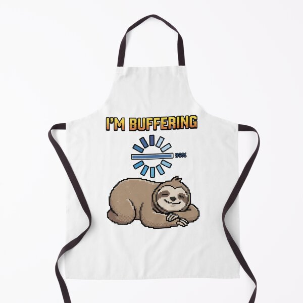 Item preview, Im Buffering Funny Pixel Art Sloth Loading designed and sold by Fenay Designs.