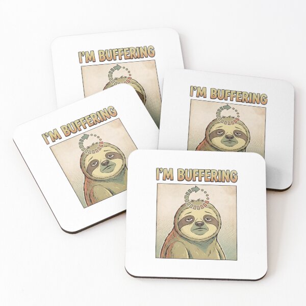 Item preview, Im Buffering Funny Sloth Retro Comic Style designed and sold by Fenay Designs.