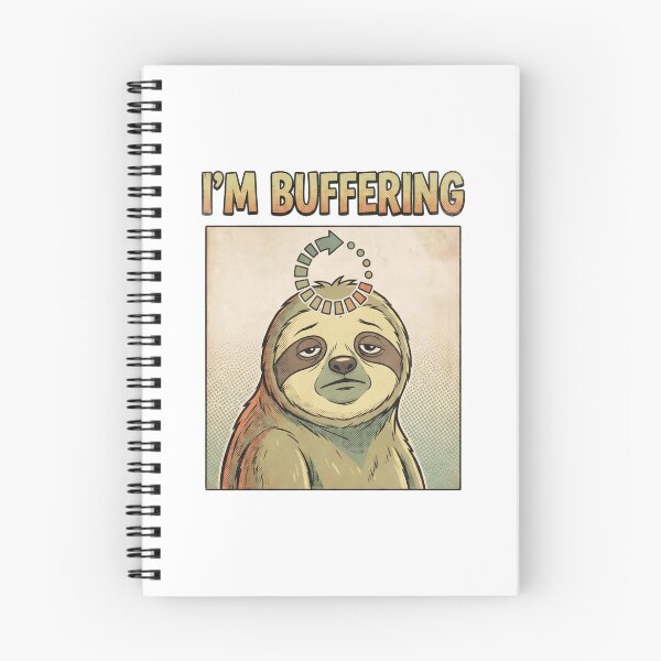 Item preview, Im Buffering Funny Sloth Retro Comic Style designed and sold by Fenay Designs.