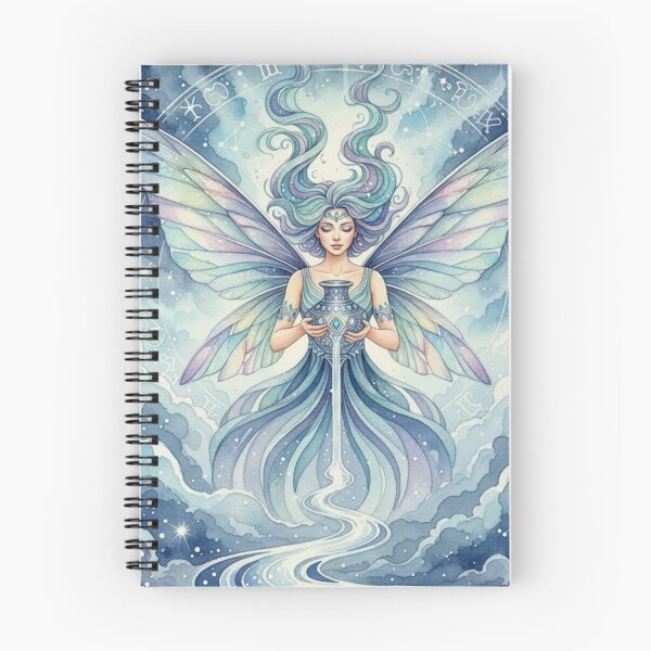 Item preview, Aquarius Celestia – The Cosmic Water Bearer Fairy designed and sold by Dream Bloom Gallery.