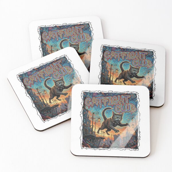 Item preview, Catfight Club – Viral Drop 2026 Sticker designed and sold by Imaginarium of Chaos falcon88 .