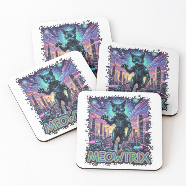 Item preview, Meowtrix – Viral Drop 2026 Sticker designed and sold by Imaginarium of Chaos falcon88 .