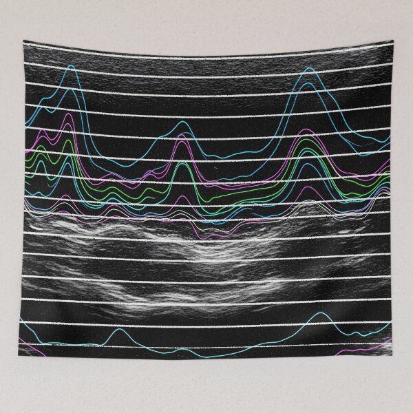 Item preview, Neon Waveform Scanlines designed and sold by Kaleidoscope Print.