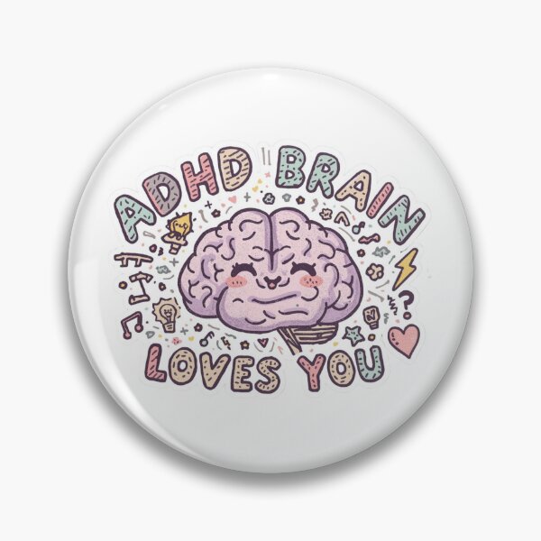 Item preview, ADHD Brain Loves You - Neurodivergent Pride Sticker designed and sold by OrikuStudio.