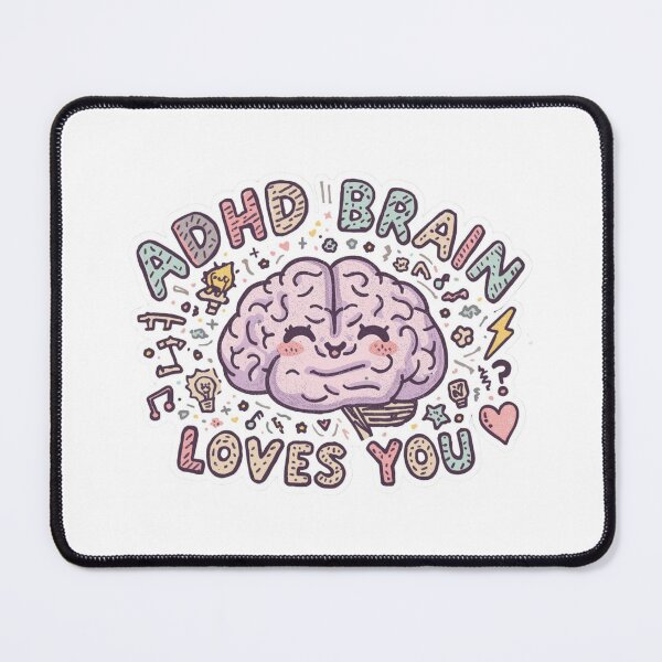 Item preview, ADHD Brain Loves You - Neurodivergent Pride Sticker designed and sold by OrikuStudio.