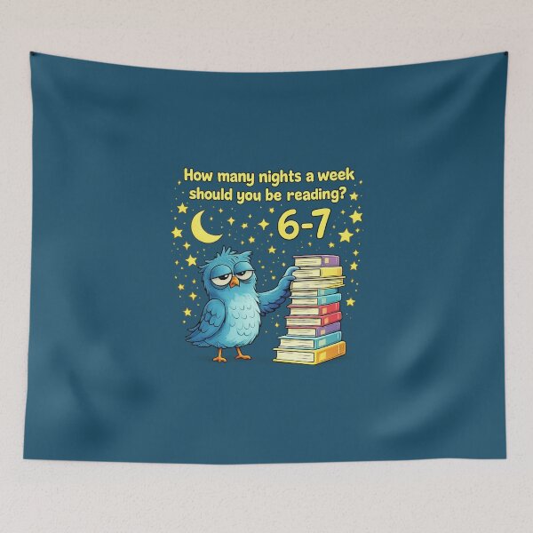Item preview, Sleepy Owl 6-7 Reading Shirt, Book Lover Librarian Tee designed and sold by Markco Designe.