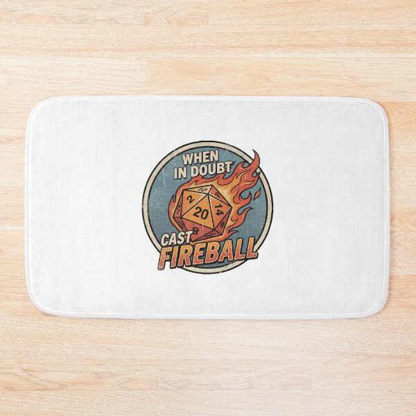 Item preview, When In Doubt Cast Fireball RPG Dice Funny designed and sold by Fenay Designs.