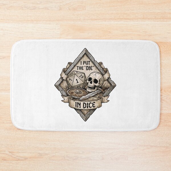 Item preview, I Put The Die In Dice Funny RPG Diamond Emblem designed and sold by Fenay Designs.
