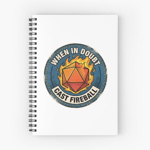 Item preview, When In Doubt Cast Fireball RPG Dice Magic designed and sold by Fenay Designs.