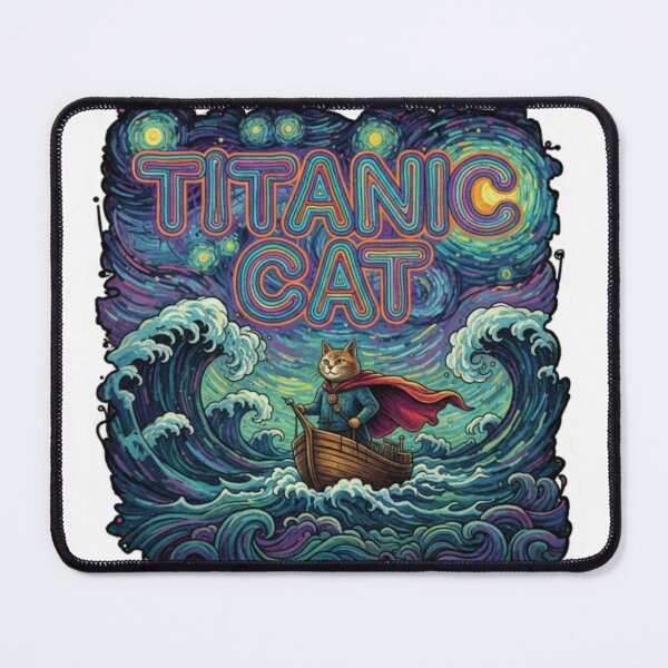 Item preview, Titanic Cat – Viral Drop 2026 Sticker designed and sold by Imaginarium of Chaos falcon88 .