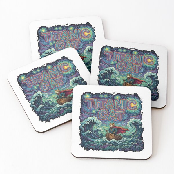 Item preview, Titanic Cat – Viral Drop 2026 Sticker designed and sold by Imaginarium of Chaos falcon88 .