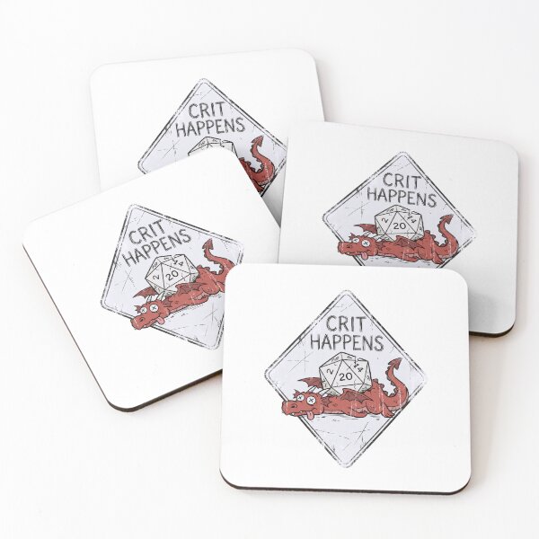 Item preview, Crit Happens Red Dragon RPG Dice Road Sign designed and sold by Fenay Designs.