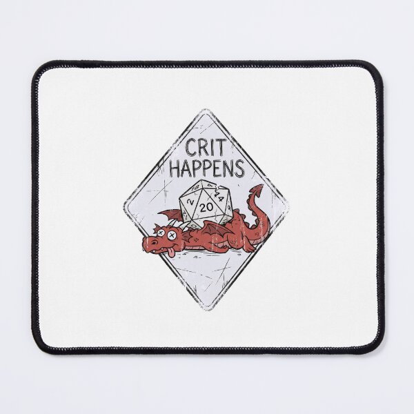 Item preview, Crit Happens Red Dragon RPG Dice Road Sign designed and sold by Fenay Designs.
