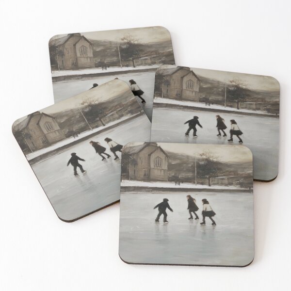Item preview, Children Ice Skating in Winter designed and sold by lautir.