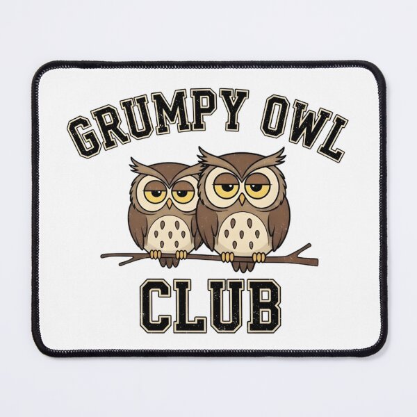 Item preview, Grumpy Owl Club Funny Owl T-Shirt Design designed and sold by aaljone007.