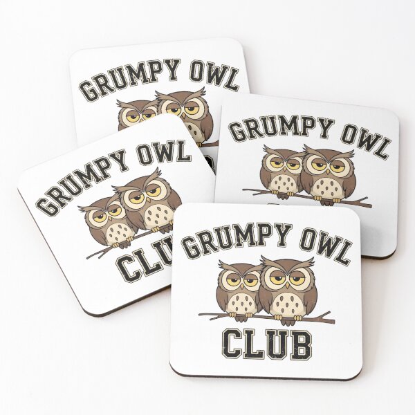 Item preview, Grumpy Owl Club Funny Owl T-Shirt Design designed and sold by aaljone007.