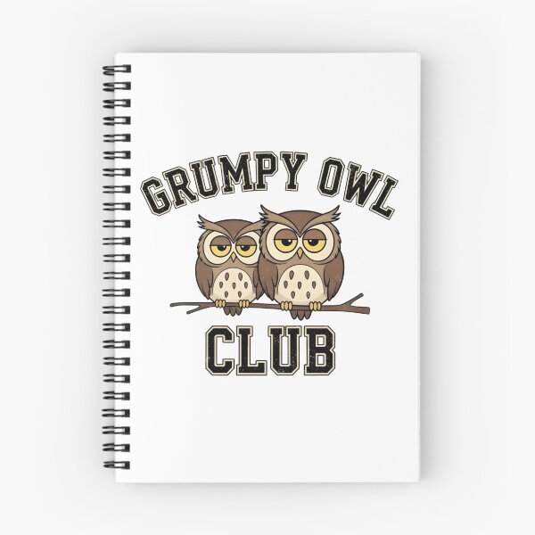 Item preview, Grumpy Owl Club Funny Owl T-Shirt Design designed and sold by aaljone007.