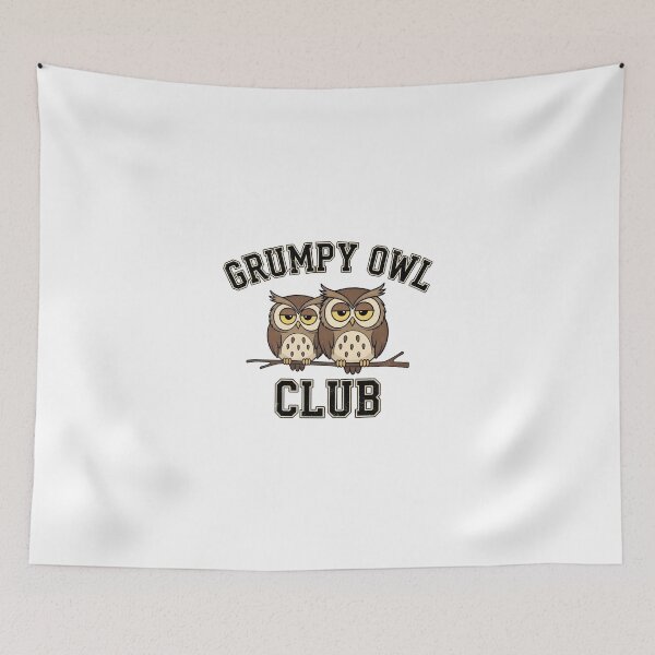 Item preview, Grumpy Owl Club Funny Owl T-Shirt Design designed and sold by aaljone007.