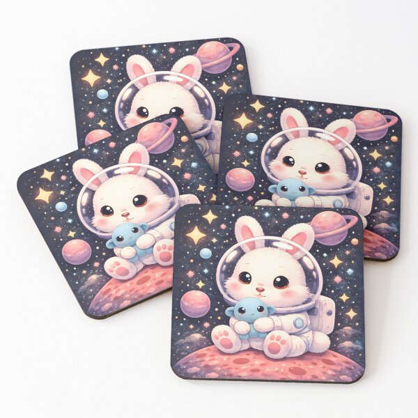Item preview, Cute Bunny Astronaut in Space designed and sold by SoulenCify.