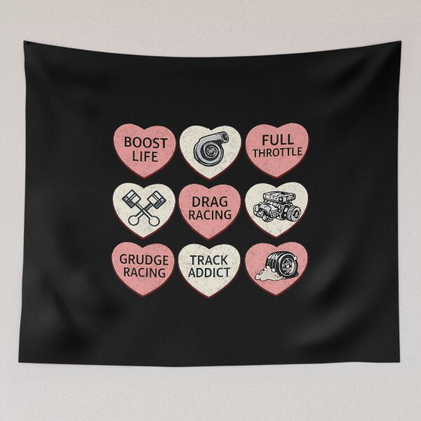 Item preview, Drag Racing Candy Hearts Valentine designed and sold by CarantinedChaos.