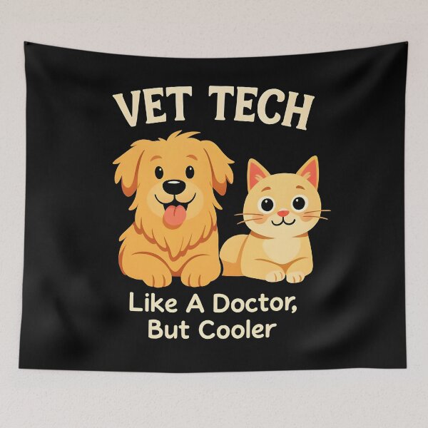Item preview, Vet Tech Like A Doctor But Cooler - Cute Dog and Cat designed and sold by Trendora Stor.