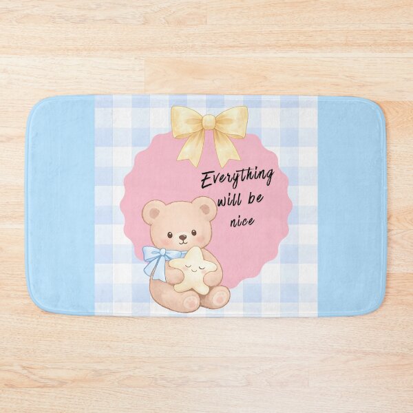 Item preview, Everything Will Be Nice Cute Bear Pastel Art Phjattern  designed and sold by ClamberryStudio.