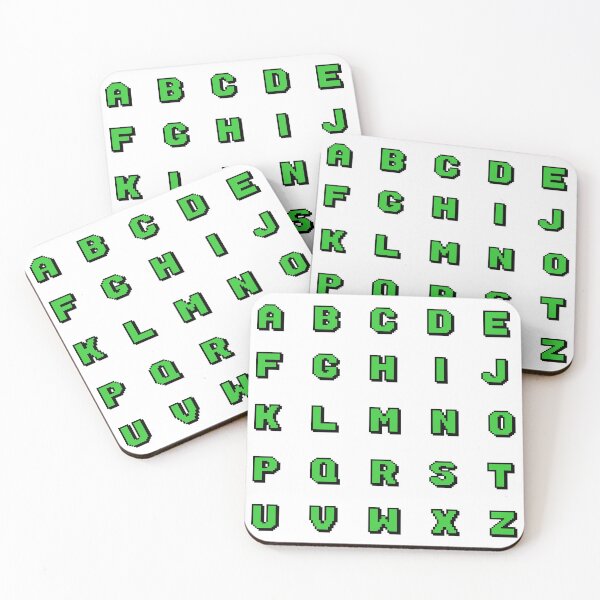 Item preview, alfabeto na cor verde confira os adesivos e camisetas.... designed and sold by @Reikiama.