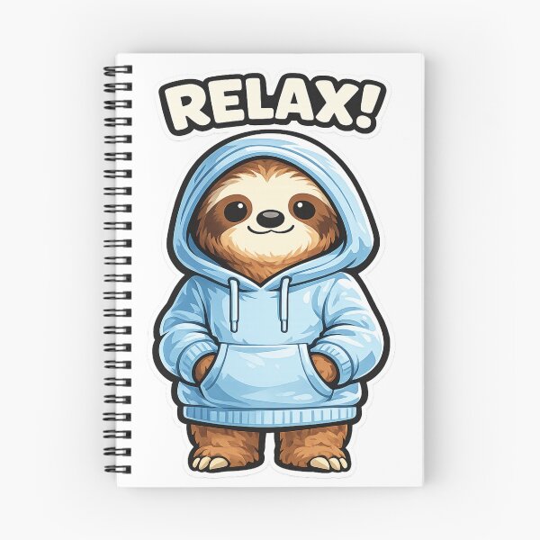 Item preview, Relaxed sloth in a hoodie designed and sold by LongIslandDesgn.