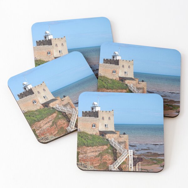 Item preview, Clock Tower at Jacob’s Ladder Beach, Sidmouth – Coastal Landmark Photography, Devon Seaside designed and sold by leonwoods.