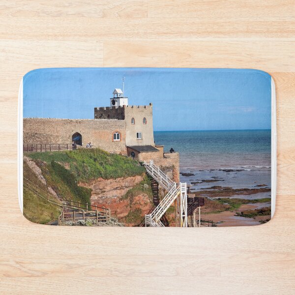 Item preview, Clock Tower at Jacob’s Ladder Beach, Sidmouth – Coastal Landmark Photography, Devon Seaside designed and sold by leonwoods.