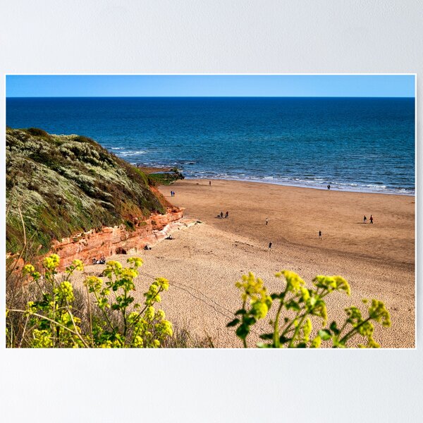 Item preview, Playa de Exmouth cerca de Orcombe Point, Devon – Fotografía costera panorámica, Reino Unido designed and sold by leonwoods.