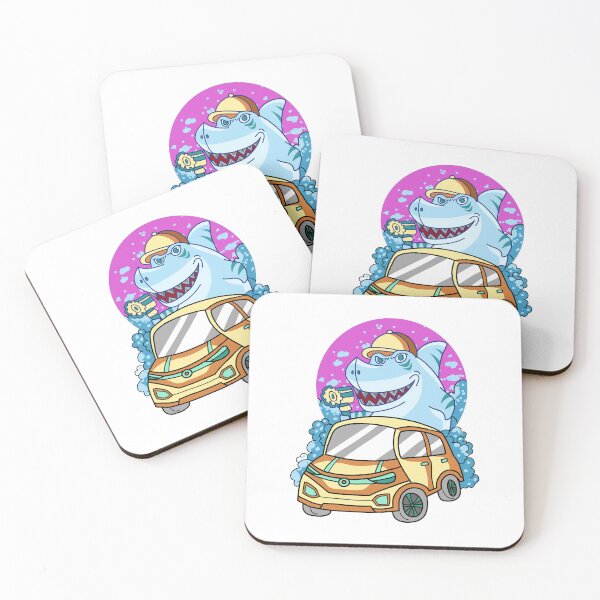 Item preview, Funny Shark Car Wash Cartoon – Cool Shark Driving SUV designed and sold by PYPuzzle.