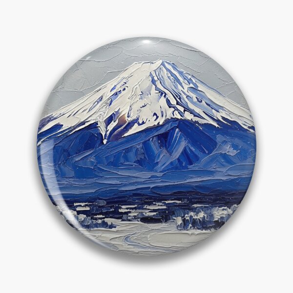 Item preview, Impasto-Style Digital Art: Snow Fuji Impasto designed and sold by EEpression.