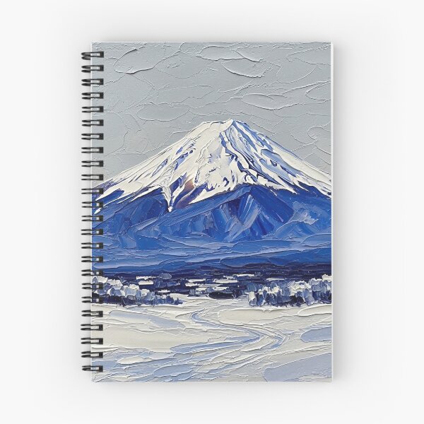 Item preview, Impasto-Style Digital Art: Snow Fuji Impasto designed and sold by EEpression.