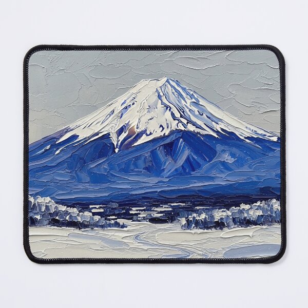 Item preview, Impasto-Style Digital Art: Snow Fuji Impasto designed and sold by EEpression.