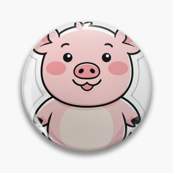 Item preview, Kawaii Standing Pig Sticker - Cute Chibi Piggy designed and sold by MiniPrintMagic.