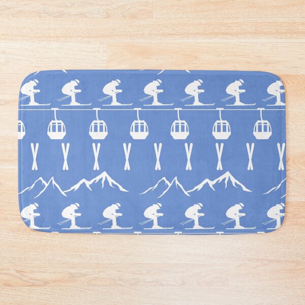 Item preview, Skier Cable Cars and Mountains Winter Sports Pattern designed and sold by CreativeTwins.