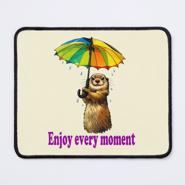 Item preview, Ferret with an umbrella. Enjoy every moment. designed and sold by Natart1004.