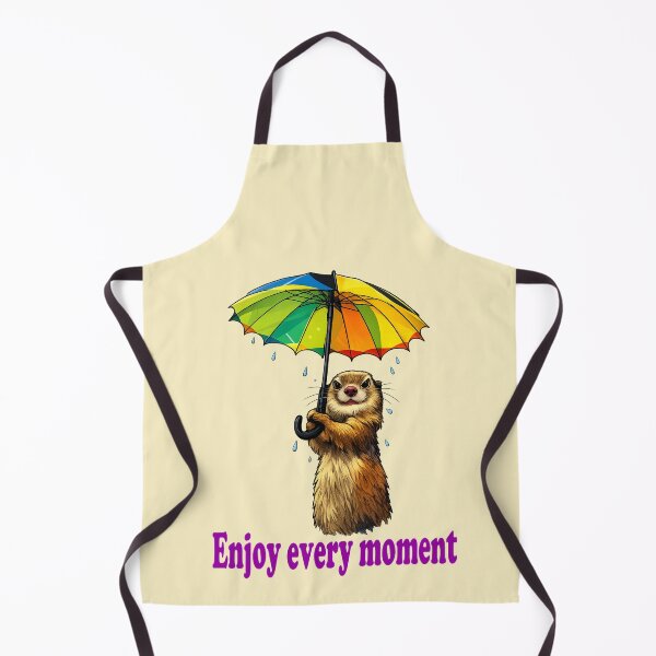 Item preview, Ferret with an umbrella. Enjoy every moment. designed and sold by Natart1004.