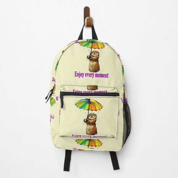 Item preview, Ferret with an umbrella. Enjoy every moment. designed and sold by Natart1004.