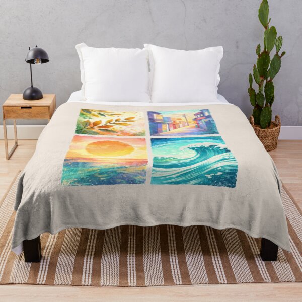 Item preview, Nature Moments Grid T-Shirt | Aesthetic Sunset Wave City Art Tee designed and sold by KDesignCrafts.