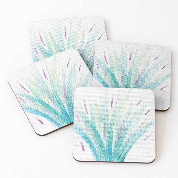 Item preview, Turquoise and Purple Sea Grass Abstract designed and sold by JennyRoseArt.