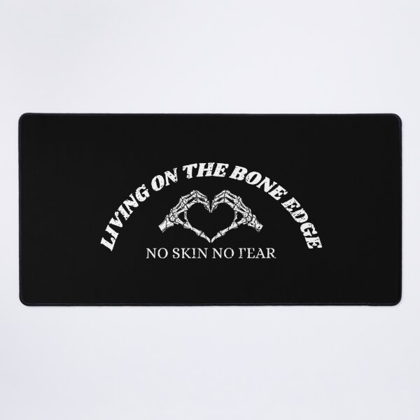 Item preview, Living on the Bone Edge – Skeleton Hands Vintage Dark Quote Design designed and sold by ABLAT_CREATIONS.