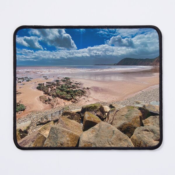 Item preview, Jacob’s Ladder Beach, Sidmouth – Cloudy Sunny Day Coastal Photography, Devon Seaside designed and sold by leonwoods.