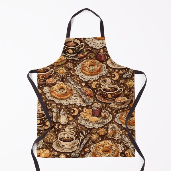Item preview, Mystic Cafe Folkcore Celestical Coffee And Pantry Ritual Pattern designed and sold by LuminaFlourish.