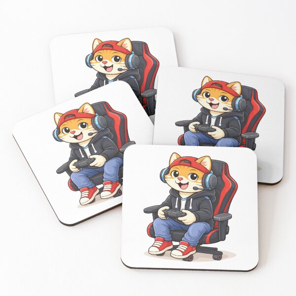 Item preview, Gamer Cat – Happy Gaming Character for Kids designed and sold by DesignsByHania.