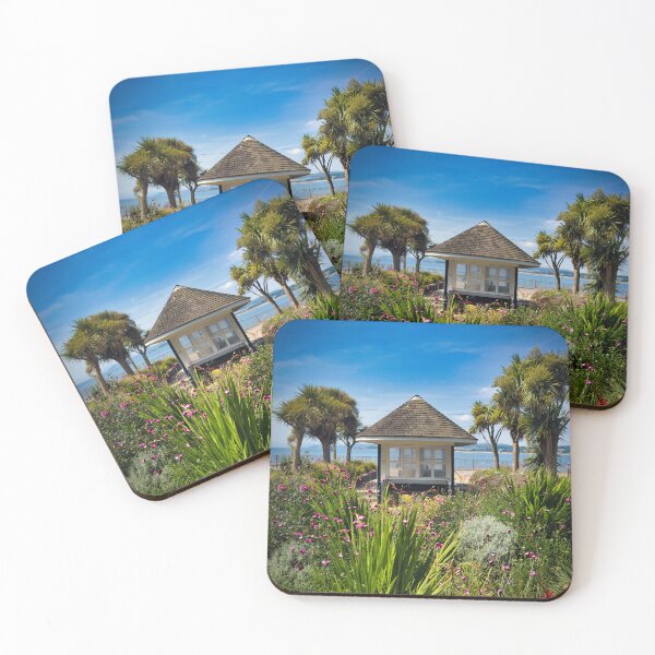 Item preview, Seating Hut on Exmouth Seafront Gardens – Coastal Photography, Devon Seaside Scene designed and sold by leonwoods.